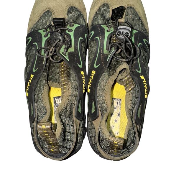 SITAILE Shoes Mens Size 6 Green Black Water Hiking Quick Lace Mesh Aqua 9321 - Picture 5 of 10